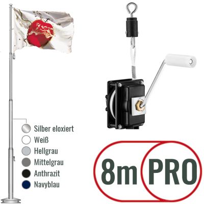 Fahnenmast Kurbel PRO 800cm